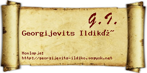 Georgijevits Ildikó névjegykártya